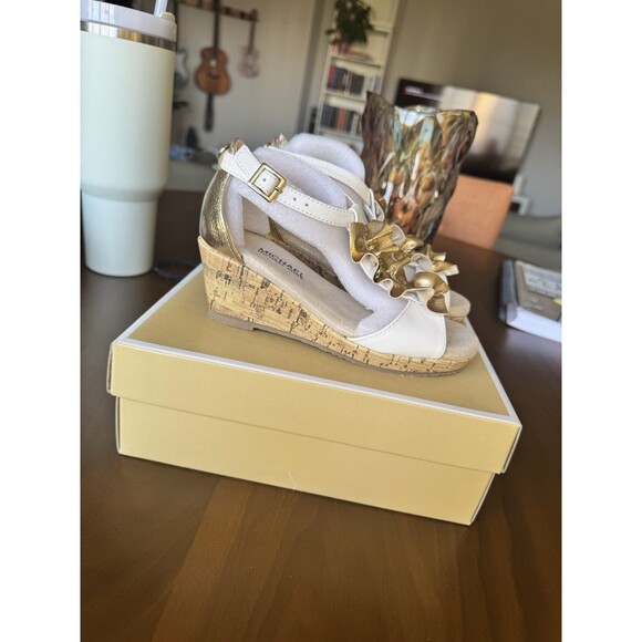 Michael Michael Kors Cate Nicki Peep Toe Wedge Sandal Toddler Girl's Size 11 M - Picture 7 of 8